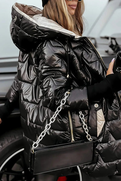 Nora – Manteau d’hiver élégant avec capuche et matelassage